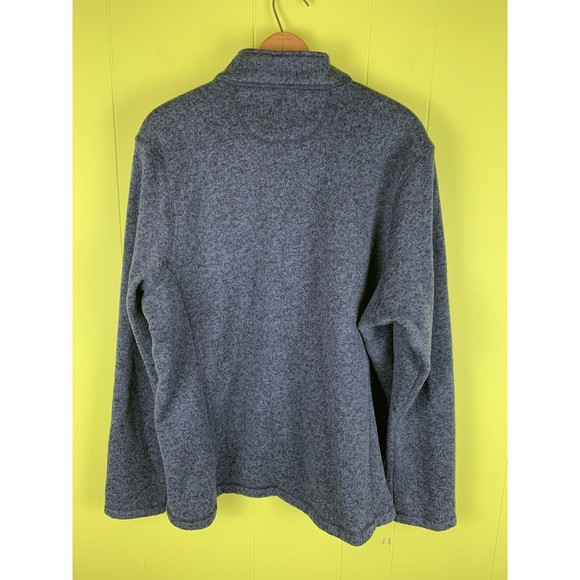 Vintage Woolrich Men's Pullover Jacket XL Blue 1/4 Zip Long Sleeve Pocket - Picture 2 of 10